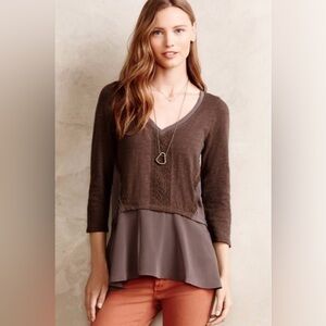 Anthropologie | Meadow Rue | Melia Peplum Blouse
